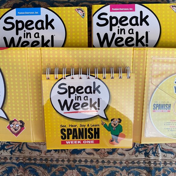 Learning Spanish Tutorial See, Hear, Say & Learn Spanish: 4 week CD & Book Set - Picture 3 of 4